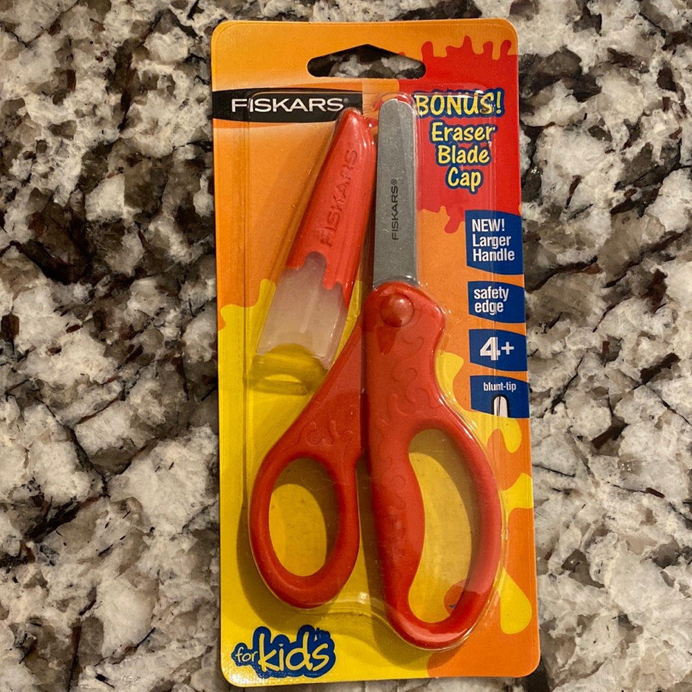 Fiskars blunt tip scissors-Red